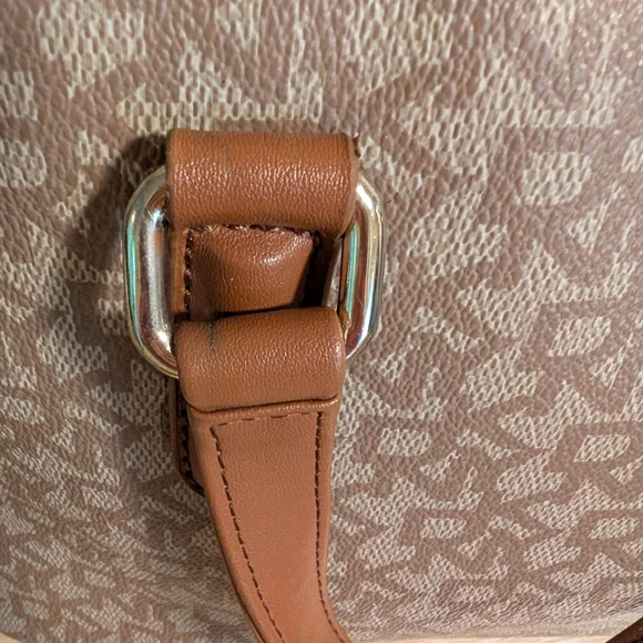 DKNY Beige and Brown Patterned Satchel - Picture 8 of 12